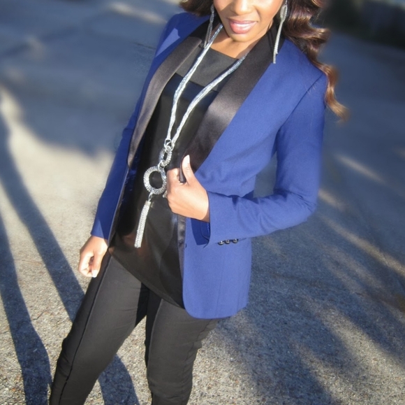 Rock & Republic Colorblock Tuxedo Blazer - Picture 10 of 16